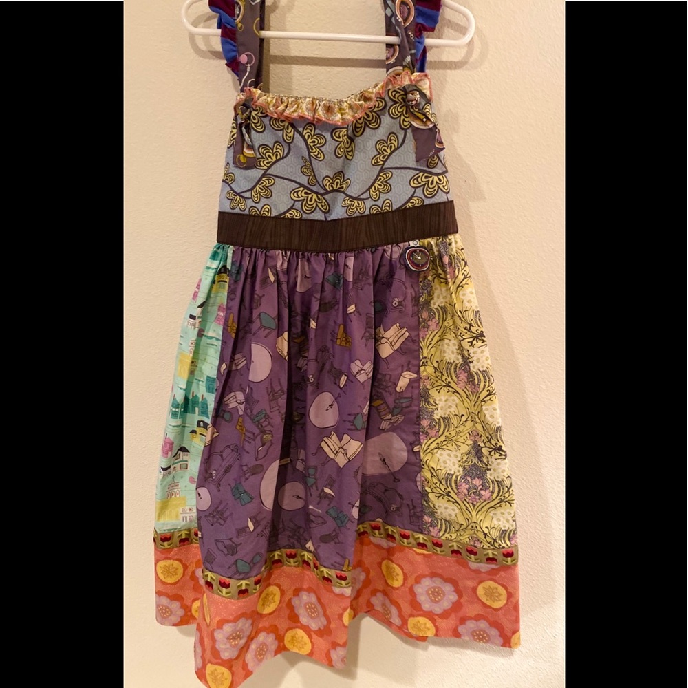 Matilda Jane Multi Pattern Prairie Dress Size 10